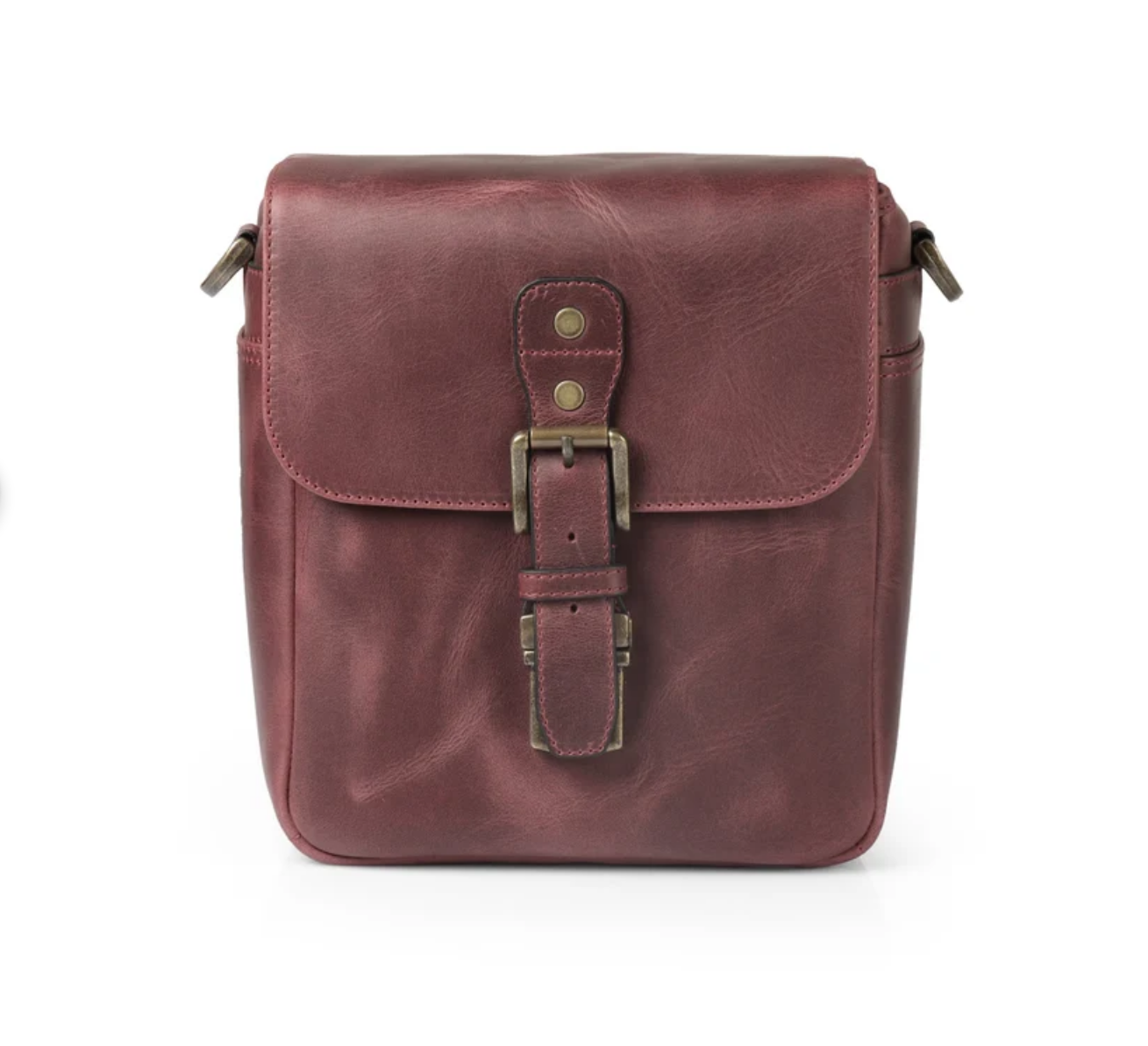 Personalized Italian Leather Messenger Bag
