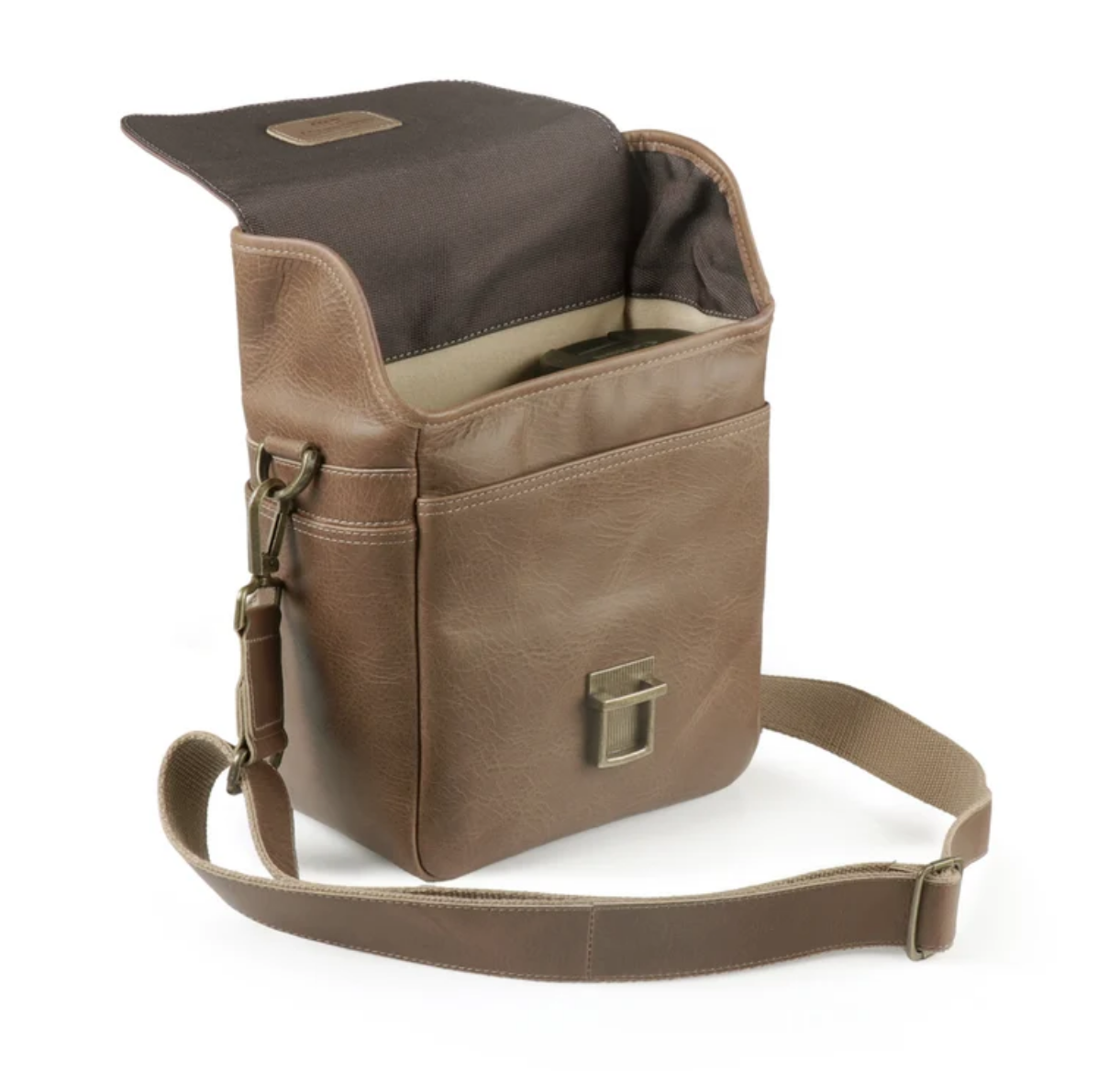 Personalized Italian Leather Messenger Bag