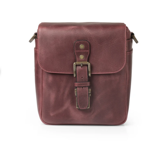 Personalized Italian Leather Messenger Bag