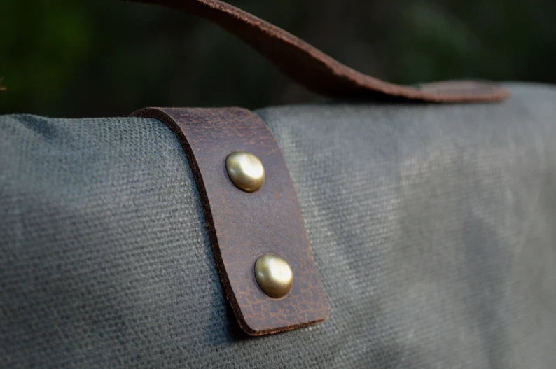 Insulated Waxed Cotton Canvas Lunch Bag