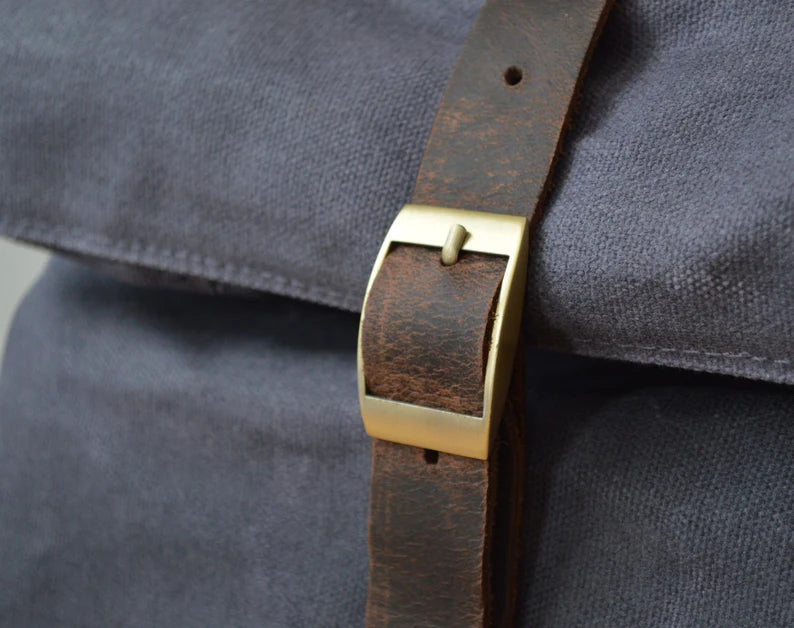 Insulated Waxed Cotton Canvas Lunch Bag