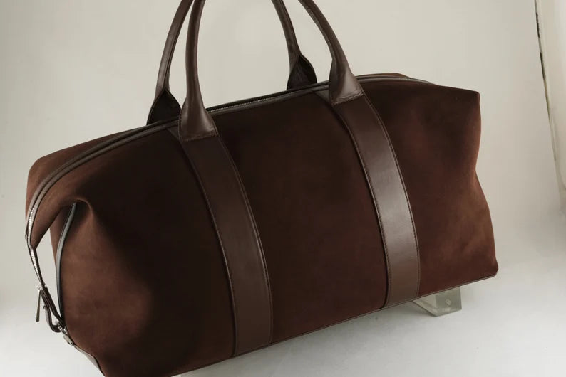 Handmade leather travel bag